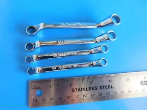 USED, SNAP ON TOOLS SHORT OFFSET SAE WRENCH'S , LOT OF 4 - Picture 1 of 6