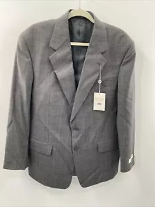 Gerald Austin Mens Size R42/W36 Hand Tailored Wool Mini Check Blazer Sport Coat - Picture 1 of 10