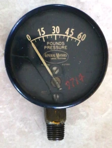 Vintage General Motors Lok Pfund Manometer gesprungenes Glas ungeprüft - Bild 1 von 10