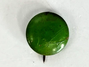 Vintage Mini einfarbig grün Pinback Knopf - grüne Ente Chicago - Details unbekannt - Bild 1 von 4