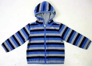 Graranimals Boys Toddler Sweater 24M Hoodie Full Zip Horizontal Stripes 100%Poly - Picture 1 of 6
