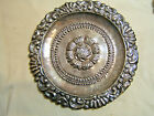 Vintage Sterling Silver Handcrafted Repousse 11' Dish 280g Signed E.Nyxy?