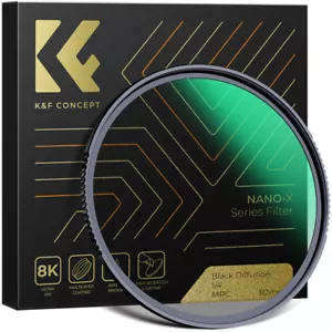 K&F Concept 37-95mm Black Mist Soft Diffusion Filter 1/8 1/4 1/2 1 Slim Nano K/X - Picture 1 of 32