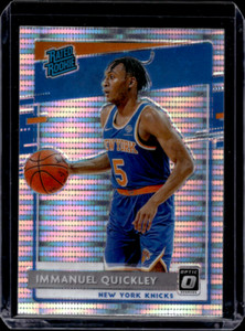 2020-21 Donruss Optic Immanuel Quickley Rated Rookie Silver Pulsar #175 Knicks