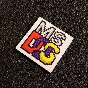 MsDOS Color Label / Logo / Sticker / Badge 25 x 25 mm [420c] - Bild 1 von 4