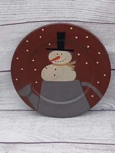 Snowman in Watering Can Decorative Plate, 8.5", Michelle L Kildow Design, Cute - Picture 1 of 1