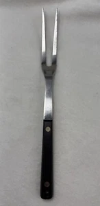 Vintage Wooden Handle Stainless Steel Meat Carving Fork Kitchen Utensil - Picture 1 of 10