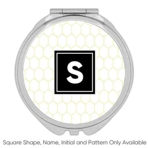 Geschenk Kompaktspiegel: Bienenstock Modern Wohndeko Modern Skandinavisch Weiß - Bild 1 von 7