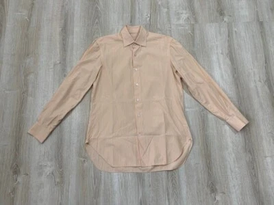 Camisa masculina Kiton tamanho 15/39 cor pêssego - Imagem 1 de 4