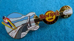 OSLO NORWAY HOLMENKOLEN SKI JUMPER GUITARRA HORIZONTAL 2ª edición Hard Rock Café PIN - Imagen 1 de 1
