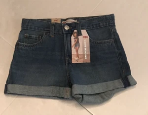 Levi's Shorts Verstellbarer Bund Stretch Denim Bündchen Normal 8 Mädchen Neu - Bild 1 von 12