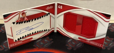 2022 Panini Absolute Memorabilia Reid Detmers Rookie Material Booklet Auto /60 - Image 1 of 2