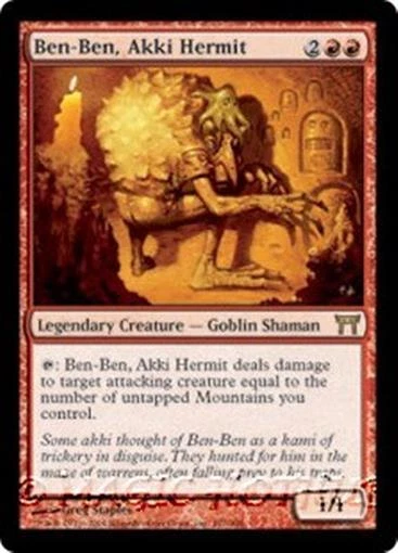 MTG - BEN-BEN, AKKI HERMIT - Champions of Kamigawa (R) - Image 1 of 1