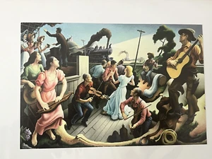 Official "THE SOURCE OF COUNTRY MUSIC - THOMAS HART BENTON 6" x 4" Post Card - Picture 1 of 3