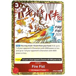 One Piece Card pillars of strength Eng Op03-018 fire first event R rare