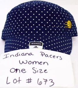 adidas Women's Indiana Pacers Military Hat Sample Polka Dot Navy Blue - Picture 1 of 1