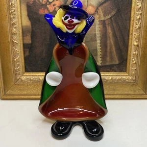 Ciotola posacenere vintage arte clown di Murano soffiata a mano piatto caramelle così com'è - Foto 1 di 10