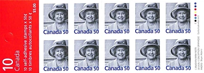 Canada - Booklet BK301a - 5 Roulette Cover B -  Queen Elizabeth II - 2005 - Image 1 of 2