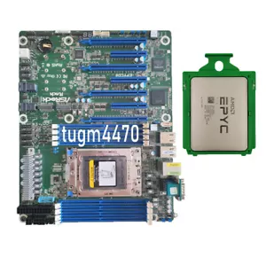 AMD epyc 7302P+ASRock EPYCD8 motherboard 7 PCIE dual M2 SSD - Picture 1 of 3