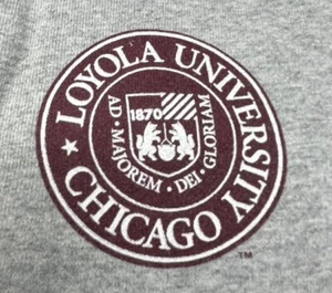 Vtg 90s Champion Reverse Weave L Gray Sweatpants Loyola University Chicago 28.5 - Picture 1 of 15