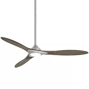 Minka Aire Sleek LED 60" Smart Ceiling Fan With Remote Control, Brushed Nickel - Picture 1 of 4