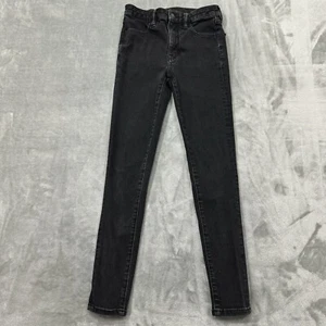 American Eagle Jeans Womens 2 Black Super Hi Rise Jegging The Dream Jean Stretch - Picture 1 of 8