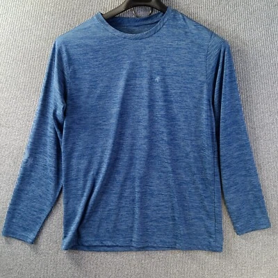 Camisa Caribbean Joe Para Hombres M Azul Brezo Island Supply Co Cuello Redondo Manga Larga Foto 1 de 4