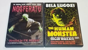 Nosferatu (DVD, 1922, Silent Film) & The Human Monster DVD - Imagen 1 de 4
