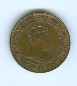 CANADA 1908 LARGE CENT--XF/AU - Picture 1 of 2
