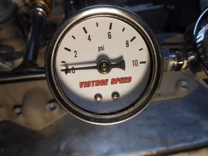 HOLLEY FORD 94 TRI POWER HOT ROD VINTAGE SPEED FUEL PRESSURE GAUGE 0 to10 PSI - Picture 1 of 1