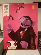 Vintage 1977 Sesame Street Muppets 24 Piece Puzzle - The Count - Complete