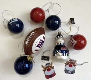 Vintage New York Giants Holiday Christmas Ornaments Decorations, Set of 9, CUTE - Picture 1 of 4