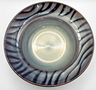 Mikasa Gourmet Basics CONGO 8.25" Stoneware Salad Bowls set of 3 Zebra Stripes - Image 1 of 4