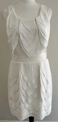 OUT WITH EVIE Women’s Sz 10 Pencil Dress Layered Leaves Cocktail Party Retro EUC - Image 1 of 4