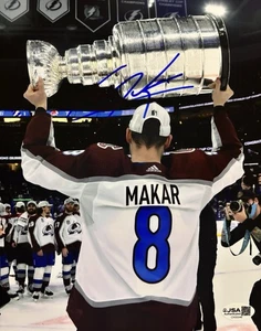Cale MAKAR Signed 8x10 Photo! Colorado AVALANCHE ALL STAR D MAN! JSA COA - Picture 1 of 3