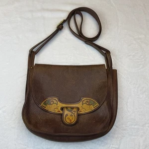 Bolso Bandolera Vintage Cuero Guijarro Cartera Celta Correa Ajustable - Imagen 1 de 21