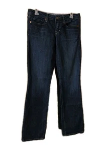 Pantalones de mezclilla para mujer Gap 1969 reales rectos talla 27/4 azul lavado oscuro - Imagen 1 de 5