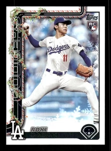 2025 Topps Holiday #H23 Roki Sasaki Rookie Los Angeles Dodgers - Picture 1 of 2
