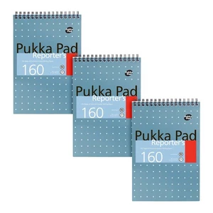 Reporter’s Pad 3 Pack – 14 x 20.5cm, Wirebound, Microperforated - Picture 1 of 10