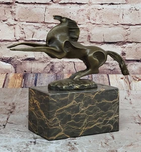 Abstract Modern Horse Stallion Horse Racing Trophy Bronze Sculpture Statue Decor - Picture 1 of 10
