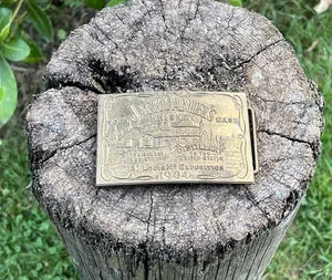 1970s Jack Daniel's Sour Mash Whiskey Brass Belt Buckle Montauk Silver Company:I - Picture 1 of 7