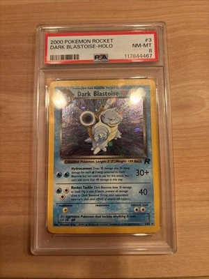 2000 POKEMON ROCKET #3 DARK BLASTOISE-HOLO PSA 8 — 第 1/4 张图片