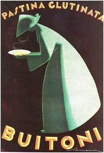 PUBBLICITA' 1928 PASTINA GLUTINATA BUITONI SUORA FEDERICO SENECA FUTURISMO - Foto 1 di 1