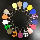 18 Colours of Handmade Real Leather Amazing Unique KEY FOBS KEYRINGS SHIELD