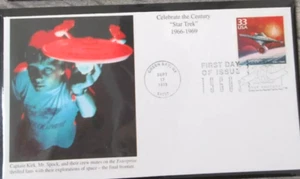 STAR TREK TV SHOW SPOCK KIRK ENTERPRISE 1960s DECADE 1999 MYSTIC CACHET FDC UNAD - Picture 1 of 1