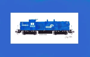 Conrail RS3M #9929 11""x17"" Stampa opaca firmata Andy Fletcher - Foto 1 di 1