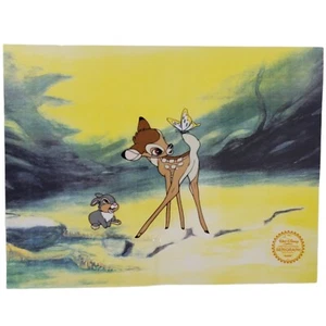 Bambi & Thumper Walt Disney Serigraph Un-framed Limited Edition w/Stamp - Picture 1 of 5