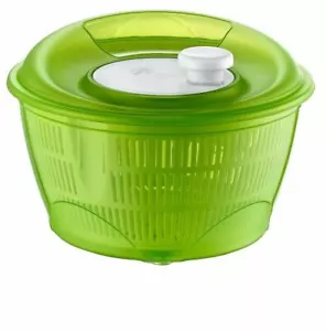 Large Salad Leaf Spinner Lettuce Veg Drainer Herb Plastic Dryer Drying Colander - Picture 1 of 4