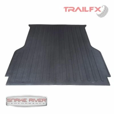 Tapete de cama TrailFX preto borracha para 19-25 GMC Sierra Chevrolet Silverado 1500 639N - Imagem 1 de 4