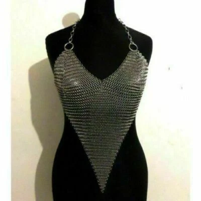 HALLOWEEN CHAINMAIL HALTER MEDIEVAL ANTIQUE STYLE BEST GIFT FOR WOMEN halloween - Image 1 of 4